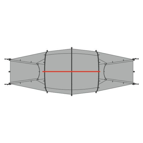 Plan of Quadratic Tent showing top pole