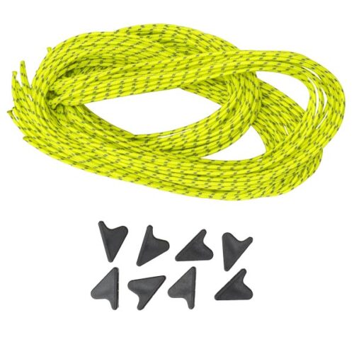 Guy Cord Set: 8x 3m lengths of Guy Cord 2.2mm, Yellow, with 8x Line-Lok® Adjusters